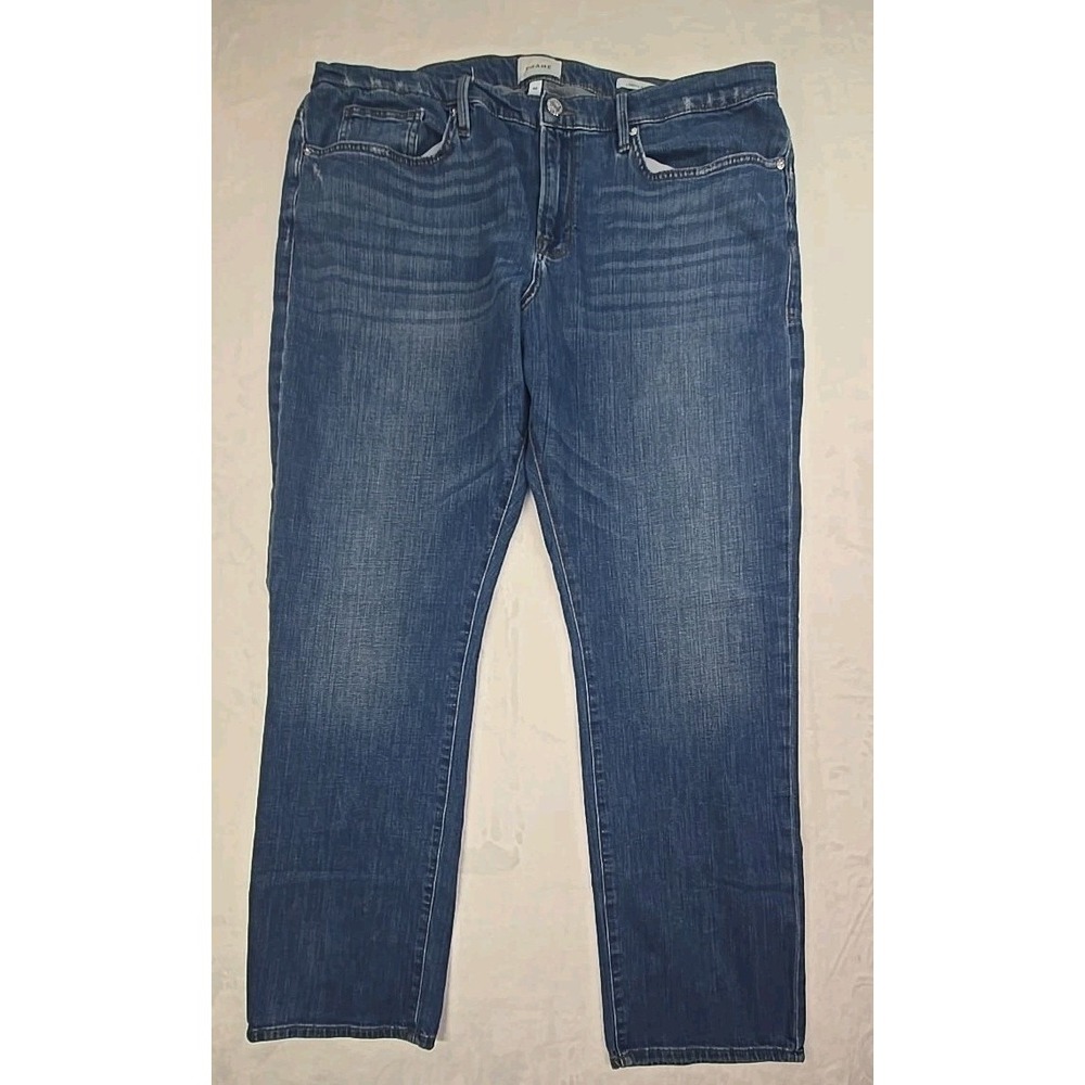 Frame Denim L' Homme Slim Men Jeans Size 42 (41x31.5) Blue Cotton Blend